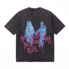 LAWLESSROW "MY VISION IS BECOMING MY REALITY" Figure Silhouette Vintage Acid Wash Tee