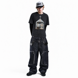 LAWLESSROW kanye west DONDA House Black Acid Wash Tee