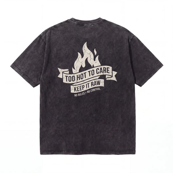 Lawless Row Too Hot To Care Washed Cotton Tee | No Rules Streetwear