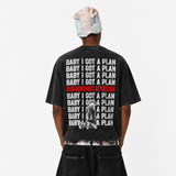 LAWLESSROW KANYE RUNAWAY Lyrics Black Vintage Acid Wash Tee