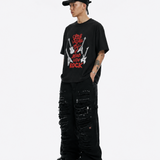 LAWLESS ROW HEAD WITH ROCK VINTAGE BLACK HEAVY TEE