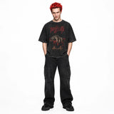 LAWLESSROW Nosferatu Claws Coffin Vintage Acid Wash Tee
