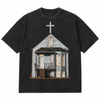 LAWLESSROW kanye west DONDA House Black Acid Wash Tee