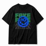 LAWLESS ROW "Fake Smile" Spray Paint Graphic Basic Tee