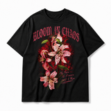 LAWLESS ROW "Bloom In Chaos" Tiger Lily Vintage Washed  Basic Tee
