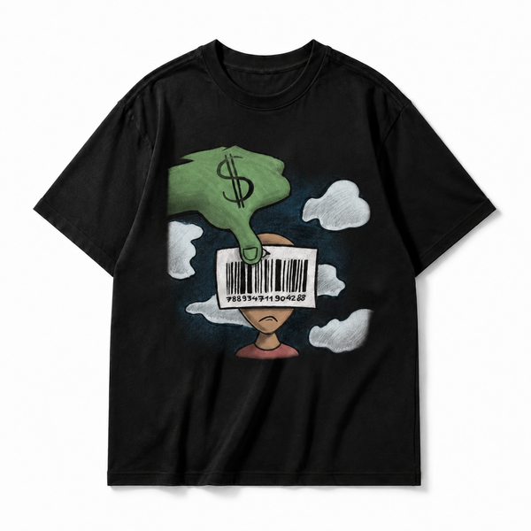LAWLESS ROW Anti-Consumerism Barcode Basic Tee