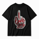LAWLESS ROW "I Love You" Middle Finger Basic Tee