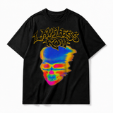LAWLESS ROW Thermal Skull Thrash Font  Basic Tee