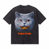 LAWLESSROW Silence of the Lambs Death's Head Moth Cat Vintage Acid Wash Tee