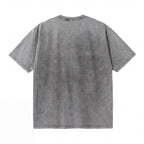 Lawless Row “Happy Neverland” Washed Grey Oversized Tee