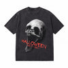 LAWLESSROW Halloween Party Night Creature Vintage Acid Wash Tee