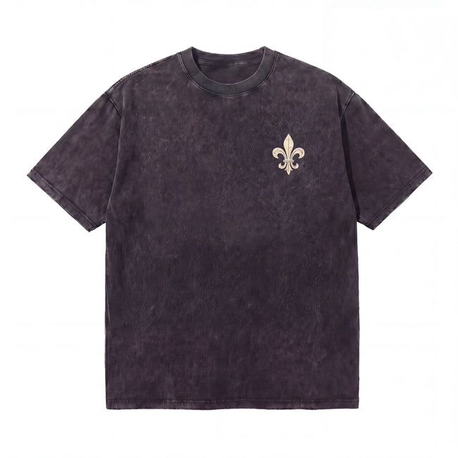Lawless Row Banquet Fake Reality Washed Cotton Tee | Truth & Chaos Streetwear Main Image