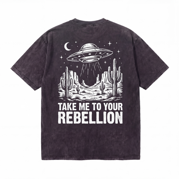 Lawless Row Take Me To Your Rebellion UFO Washed Cotton Tee