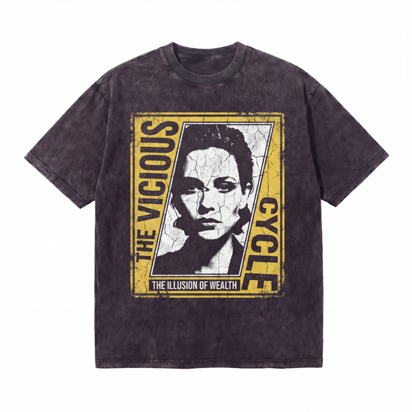 Lawless Row The Vicious Cycle Washed Cotton Tee | Anti-Capital Streetwear