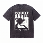 Lawless Row Court Rebel Tee | Pickleball Washed Cotton Streetwear