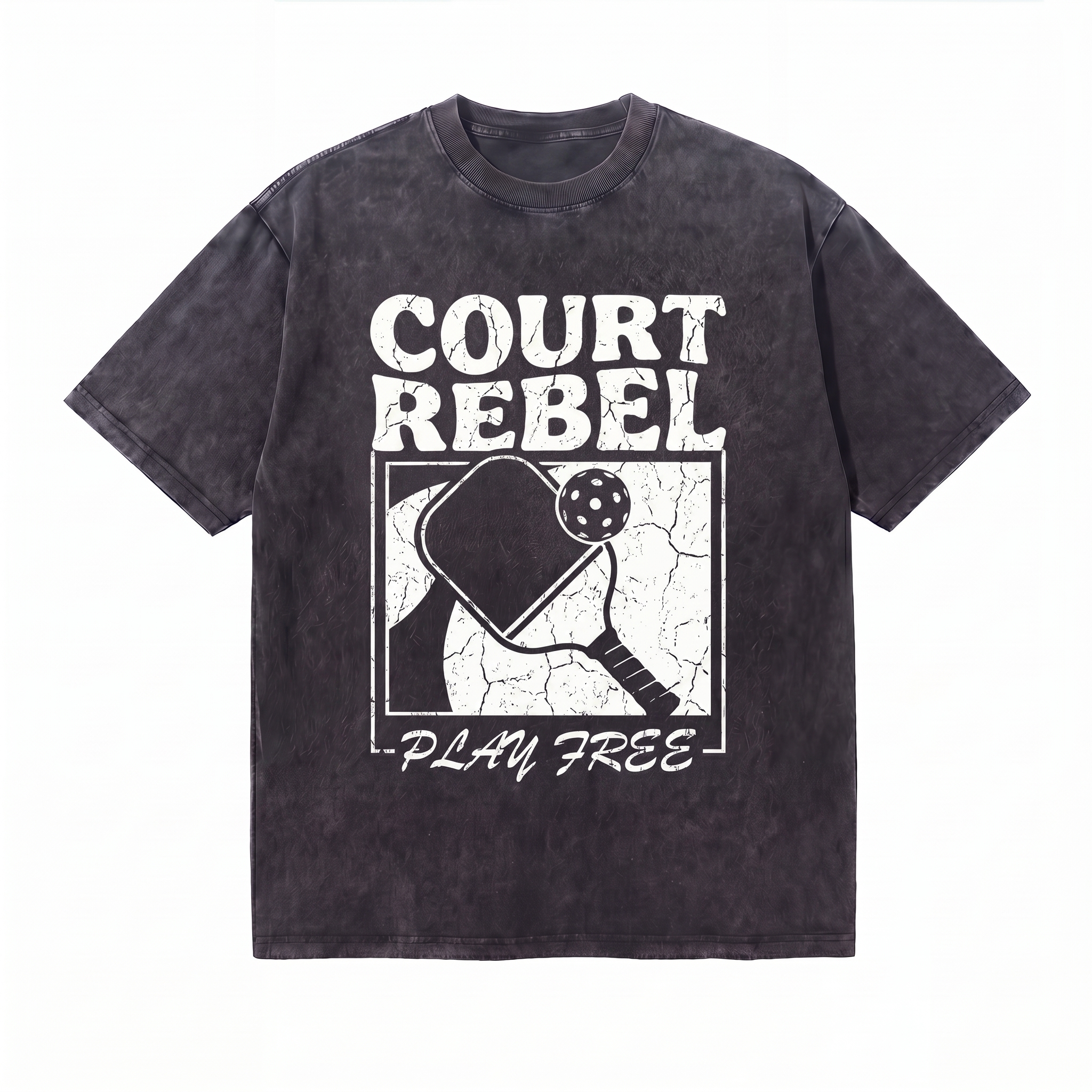 Lawless Row Court Rebel Tee | Pickleball Washed Cotton Streetwear