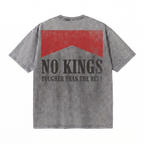 Lawless Row No Kings Tee | Anti-Establishment Washed Cotton Streetwear