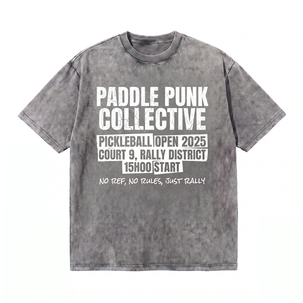 Lawless Row Paddle Punk Collective Tee | Pickleball Washed Cotton Streetwear
