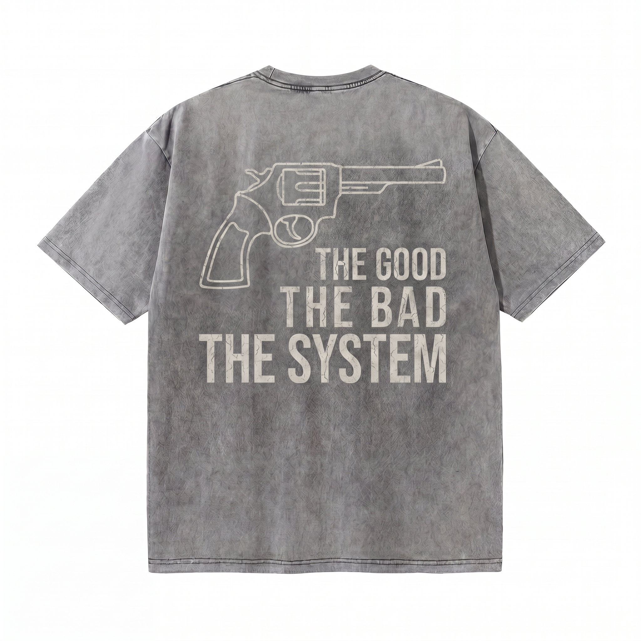 Lawless Row The Good The Bad The System Tee | Western Anti-Establishment Washed Cotton