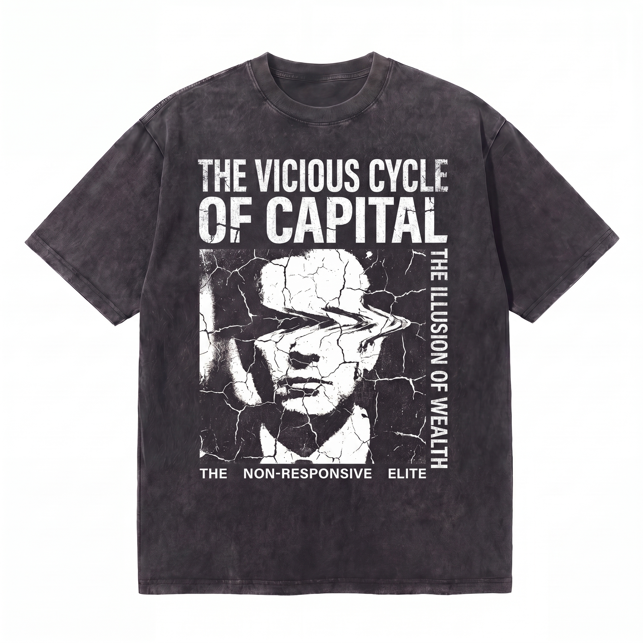 Lawless Row The Vicious Cycle of Capital Tee | Anti-Capitalist Washed Cotton Streetwear