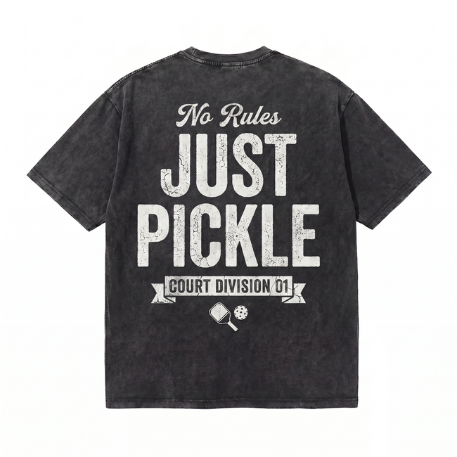 Lawless Row Just Pickle Tee | Pickleball Washed Cotton Streetwear Hover Image
