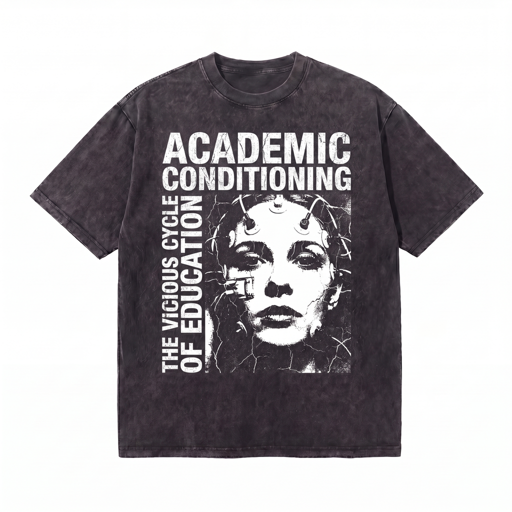 Lawless Row Academic Conditioning Tee | Anti-Establishment Washed Cotton Streetwear