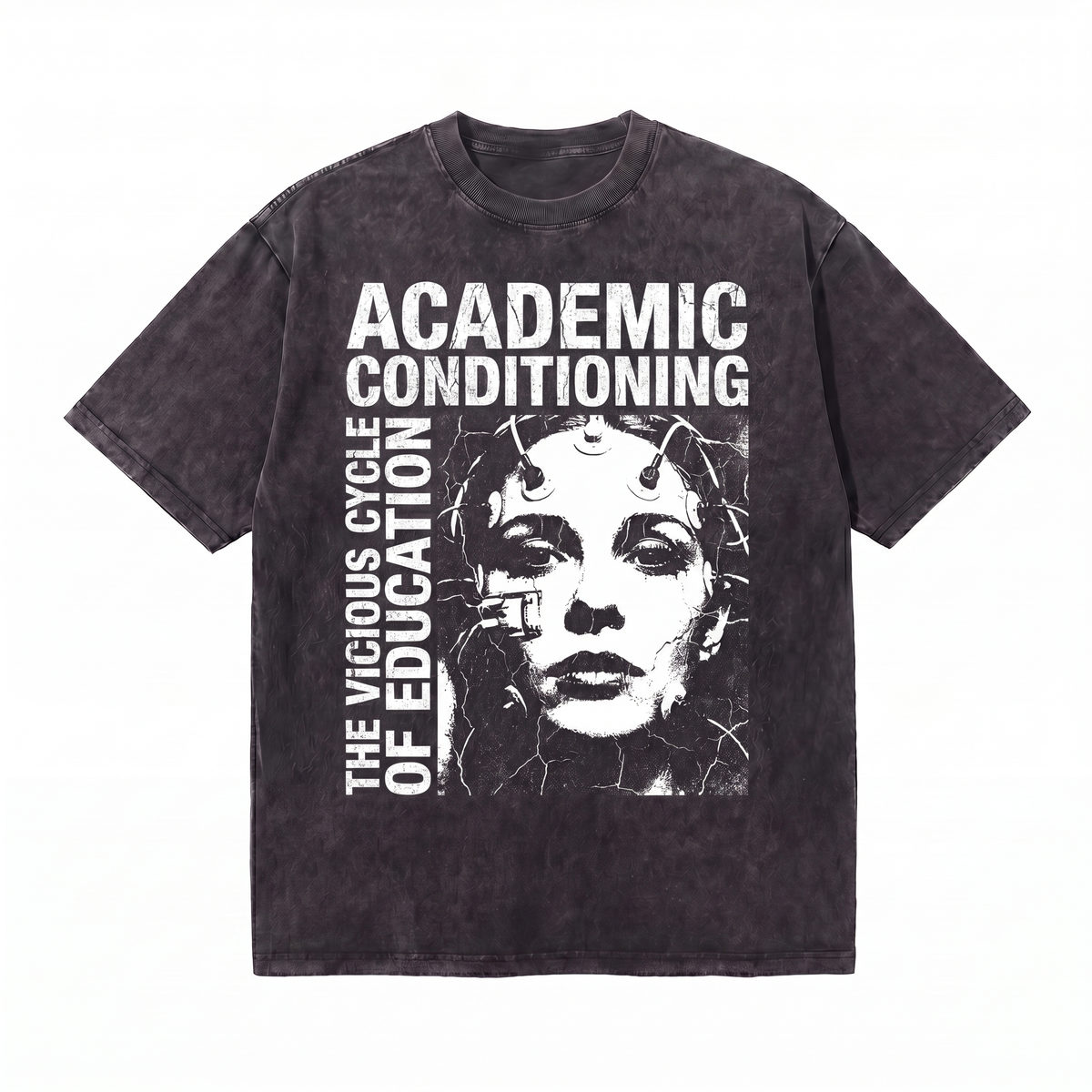 Lawless Row Academic Conditioning Tee | Anti-Establishment Washed Cotton Streetwear