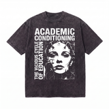 Lawless Row Academic Conditioning Tee | Anti-Establishment Washed Cotton Streetwear