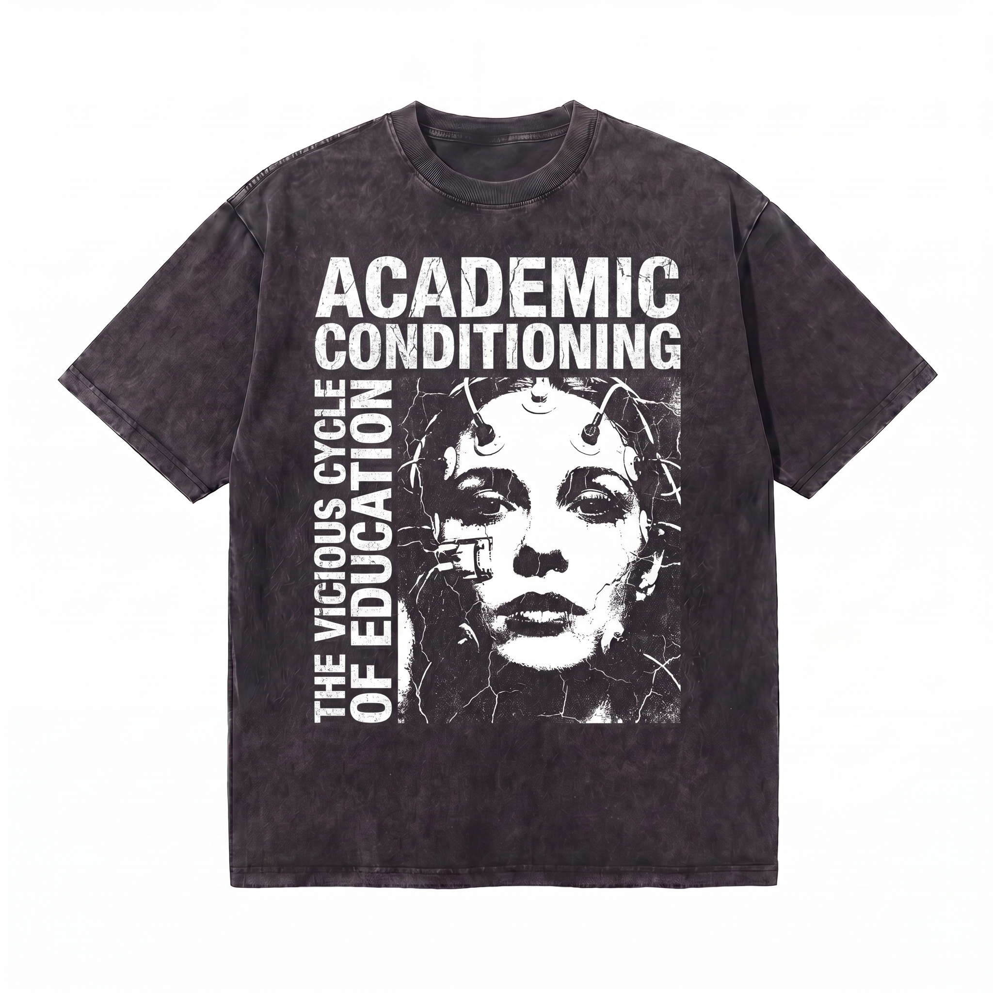 Lawless Row Academic Conditioning Tee | Anti-Establishment Washed Cotton Streetwear
