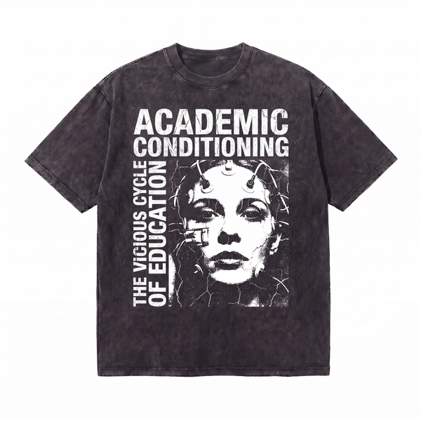 Lawless Row Academic Conditioning Tee | Anti-Establishment Washed Cotton Streetwear