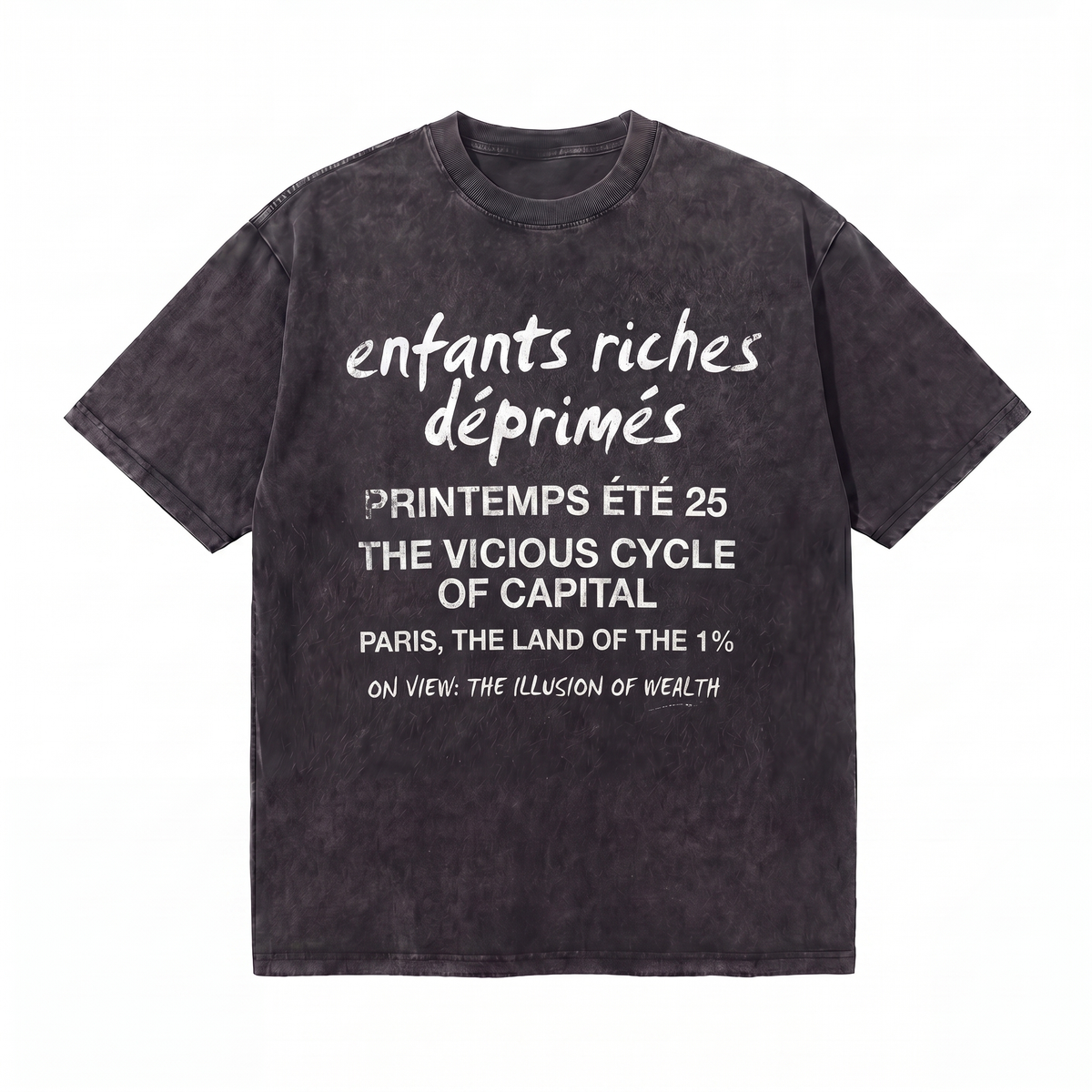 Lawless Row Enfants Riches Déprimés Tee | Parisian Anti-Capital Washed Cotton Streetwear