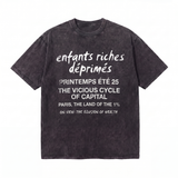 Lawless Row Enfants Riches Déprimés Tee | Parisian Anti-Capital Washed Cotton Streetwear