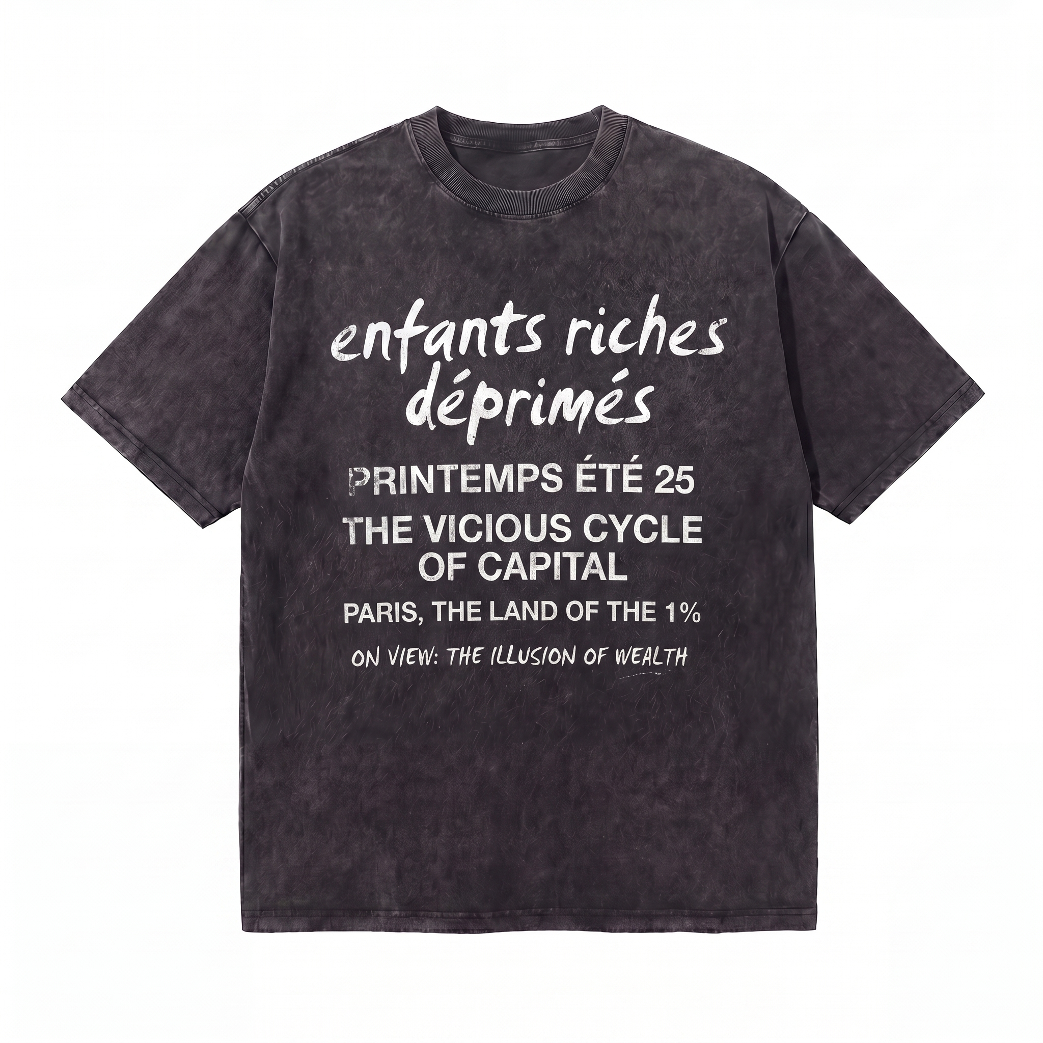 Lawless Row Enfants Riches Déprimés Tee | Parisian Anti-Capital Washed Cotton Streetwear