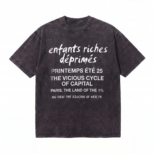 Lawless Row Enfants Riches Déprimés Tee | Parisian Anti-Capital Washed Cotton Streetwear