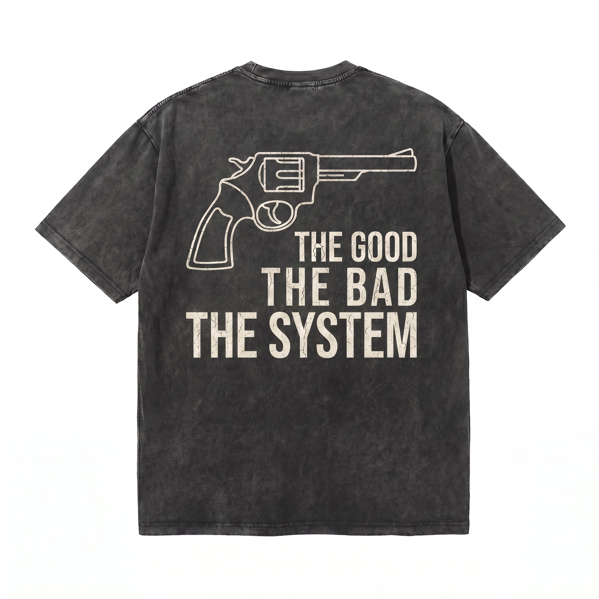 Lawless Row The Good The Bad The System Tee | Western Anti-Establishment Washed Cotton