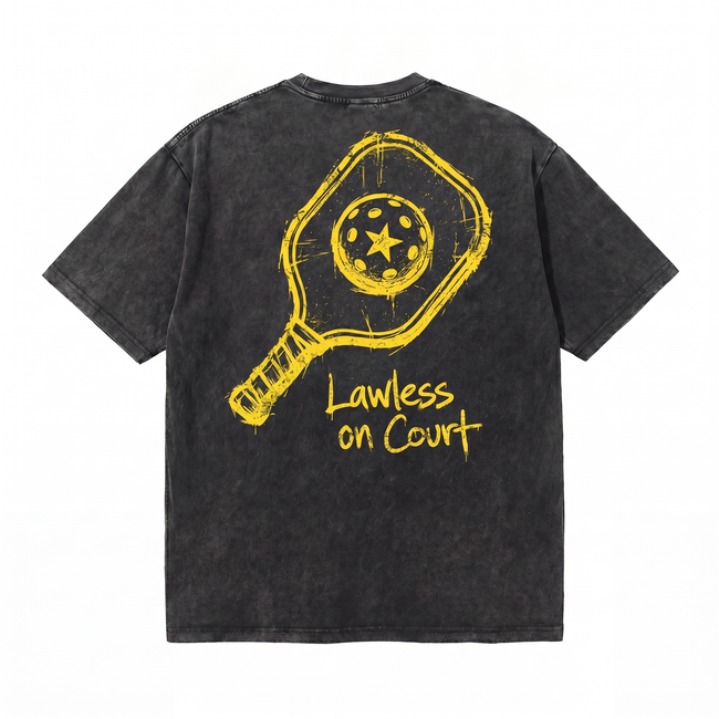 Lawless Row Lawless On Court Tee | Pickleball Washed Cotton Streetwear Hover Image