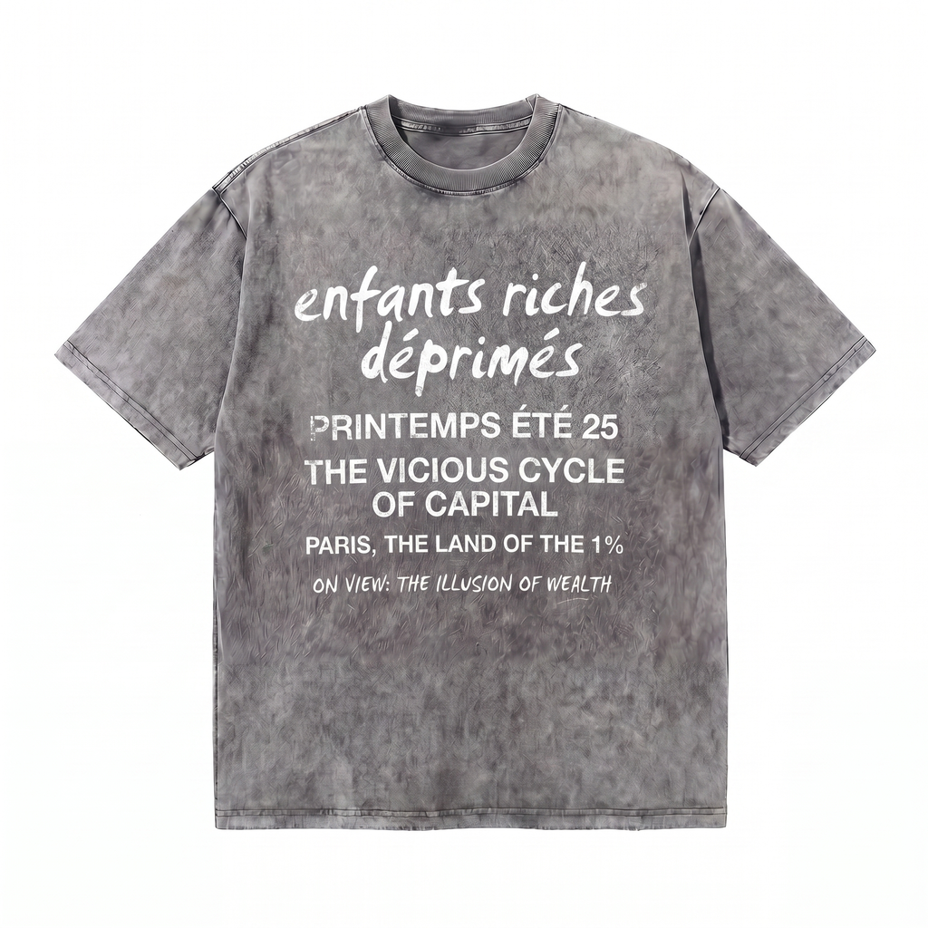 Lawless Row Enfants Riches Déprimés Tee | Parisian Anti-Capital Washed Cotton Streetwear