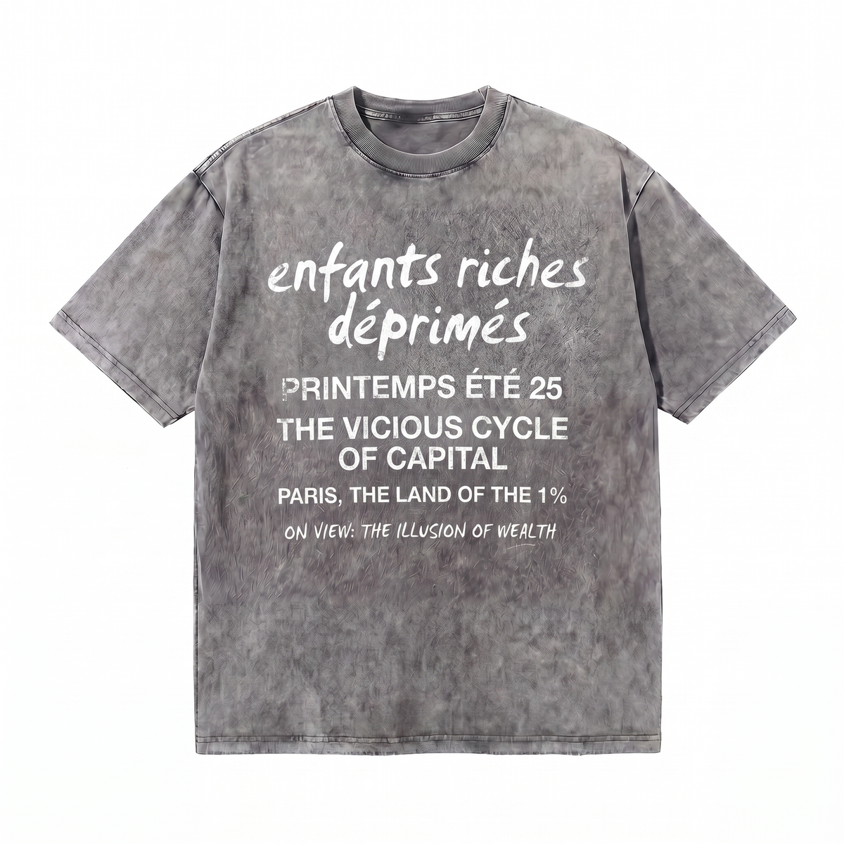 Lawless Row Enfants Riches Déprimés Tee | Parisian Anti-Capital Washed Cotton Streetwear