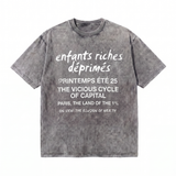 Lawless Row Enfants Riches Déprimés Tee | Parisian Anti-Capital Washed Cotton Streetwear