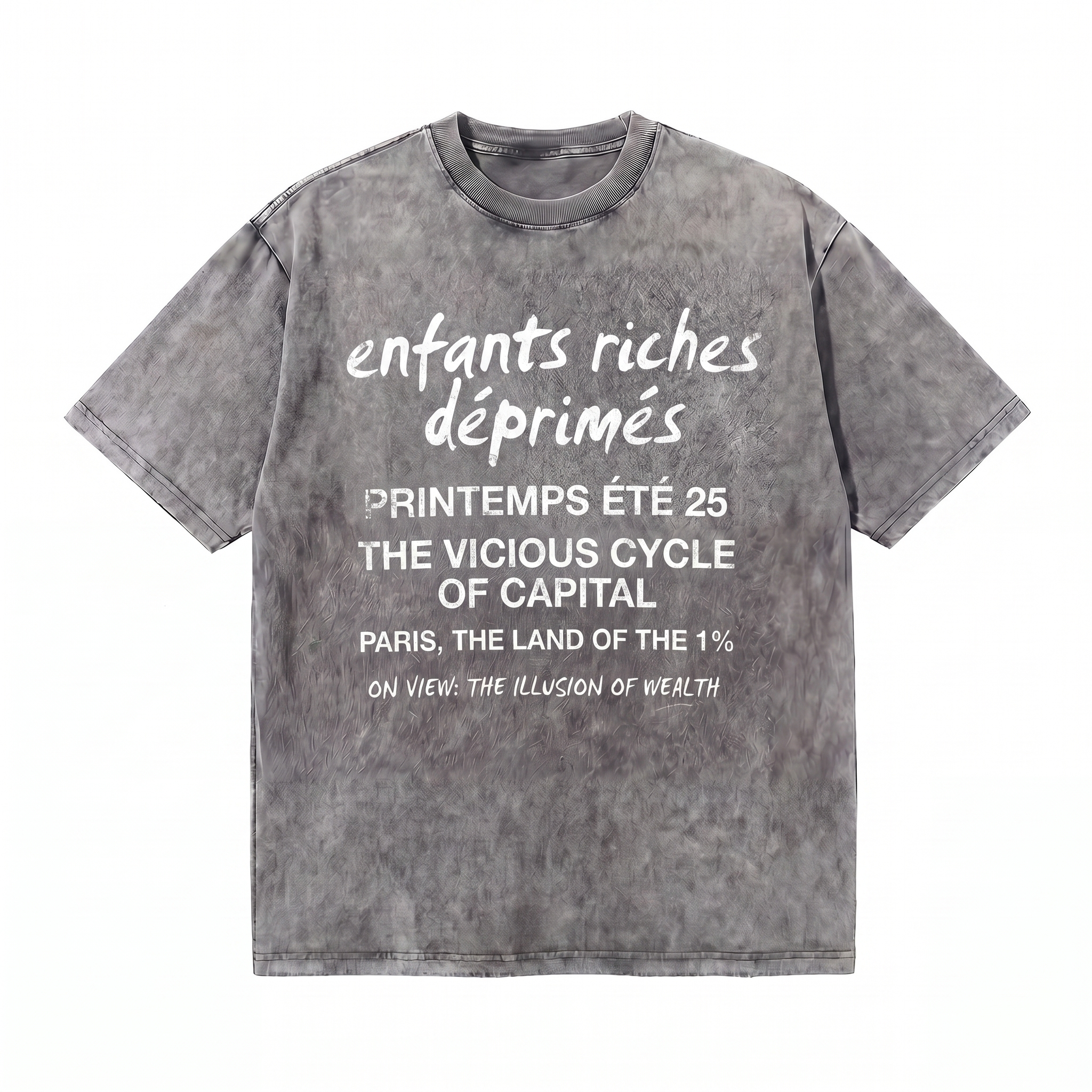 Lawless Row Enfants Riches Déprimés Tee | Parisian Anti-Capital Washed Cotton Streetwear