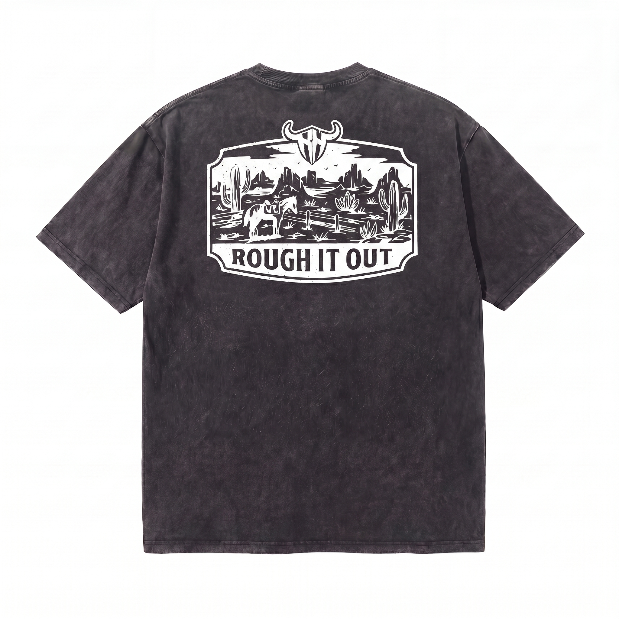 Lawless Row Rough It Out Tee | Western Desert Washed Cotton Streetwear