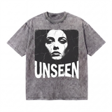 Lawless Row Unseen Tee | Grunge Portrait Washed Cotton Streetwear