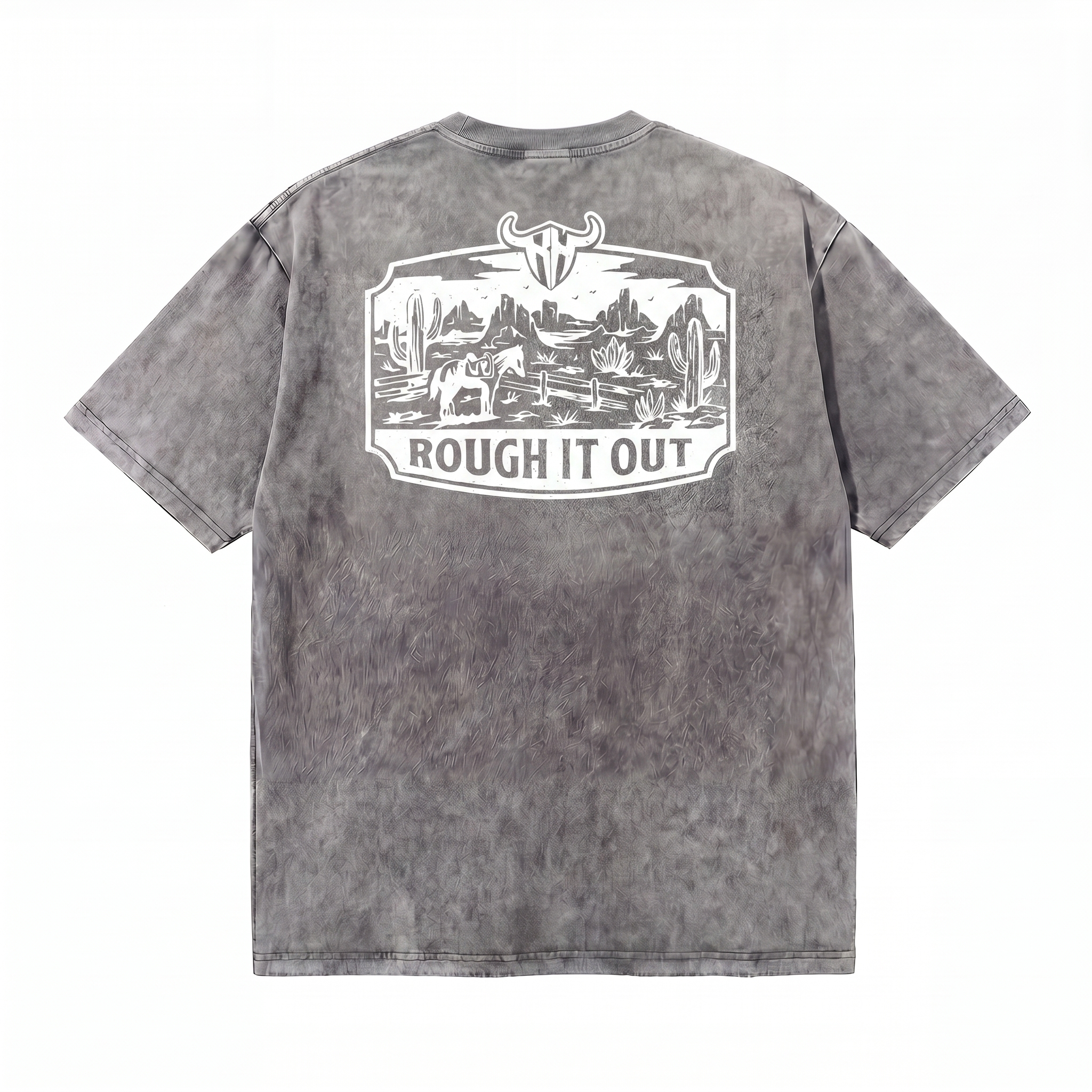 Lawless Row Rough It Out Tee | Western Desert Washed Cotton Streetwear