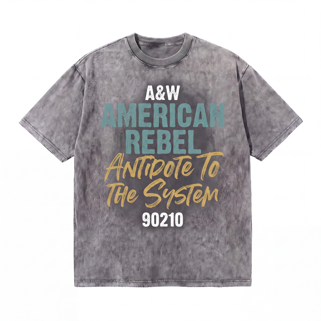Lawless Row American Rebel Antidote To The System Tee | 90210 Washed Cotton