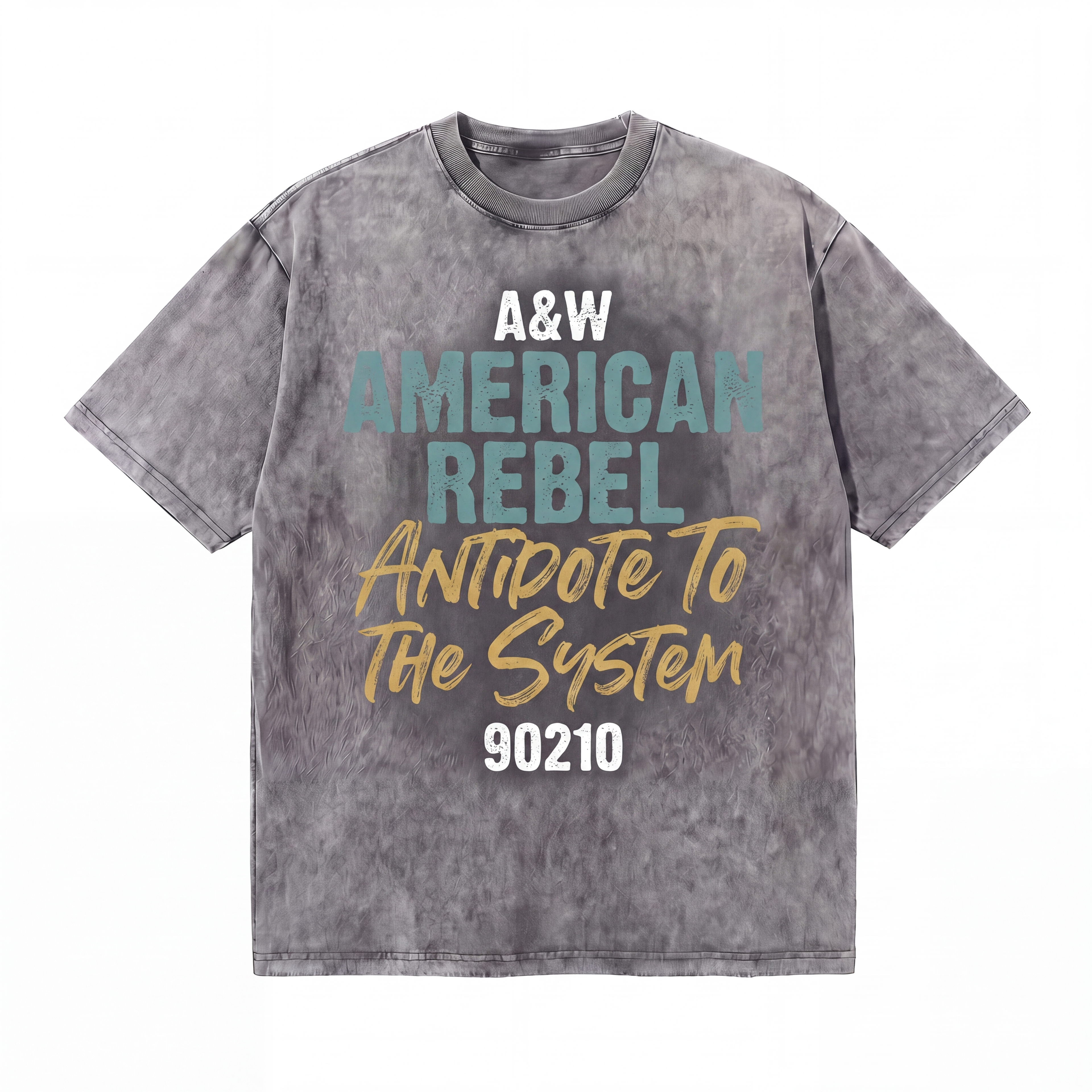 Lawless Row American Rebel Antidote To The System Tee | 90210 Washed Cotton