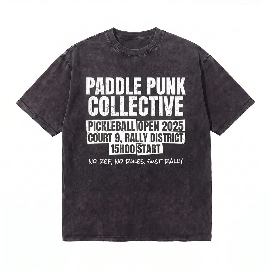 Lawless Row Paddle Punk Collective Tee | Pickleball Washed Cotton Streetwear
