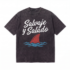 Lawless Row Salvaje y Salado Tee | Vintage Shark Washed Cotton Streetwear