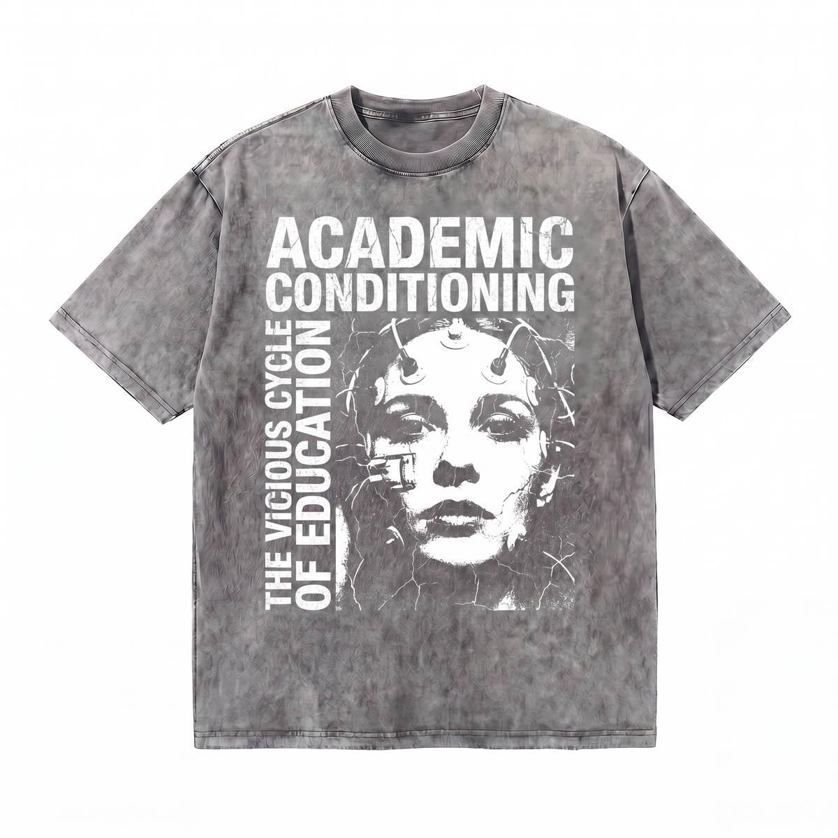 Lawless Row Academic Conditioning Tee | Anti-Establishment Washed Cotton Streetwear