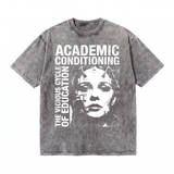 Lawless Row Academic Conditioning Tee | Anti-Establishment Washed Cotton Streetwear