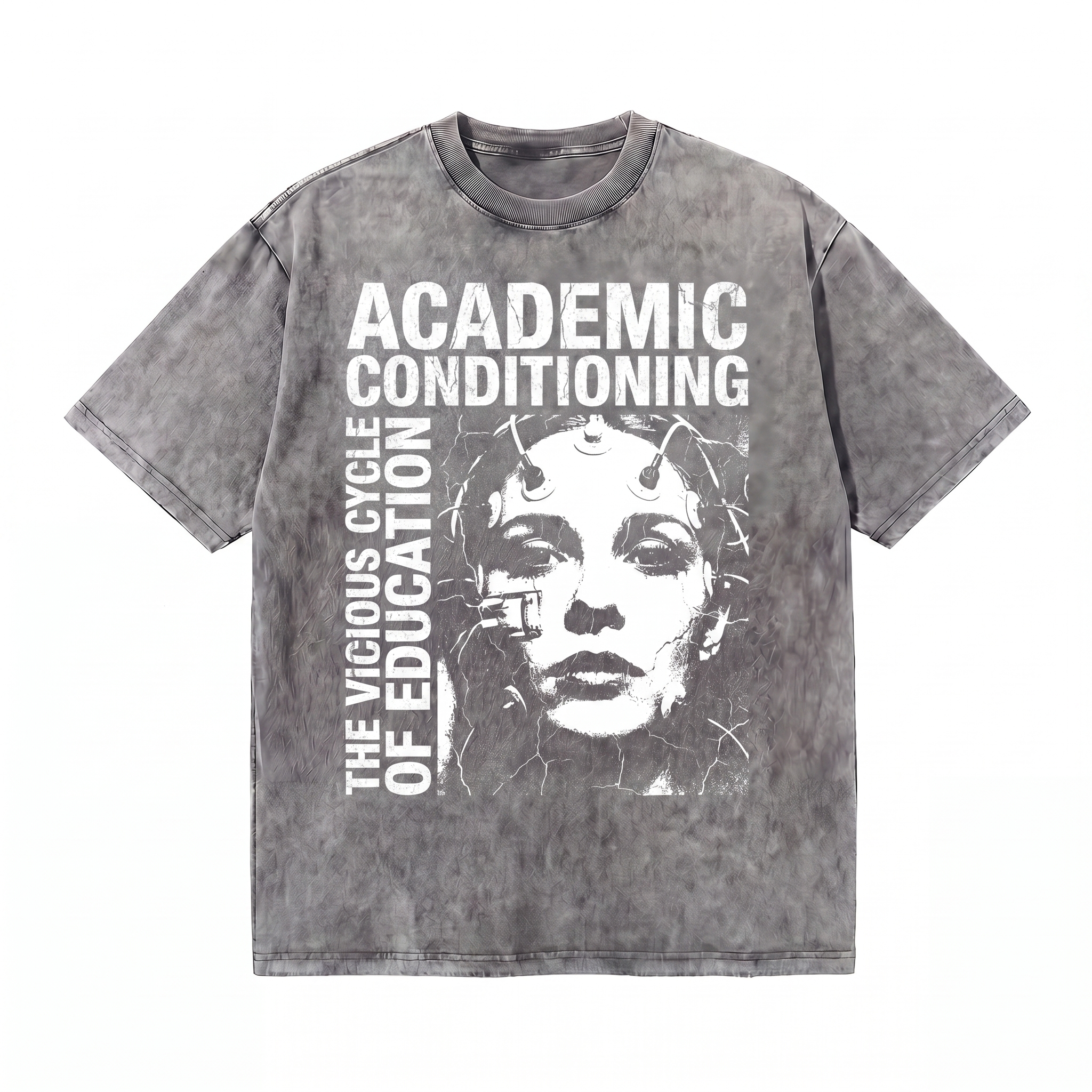 Lawless Row Academic Conditioning Tee | Anti-Establishment Washed Cotton Streetwear